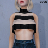 *COCO*_HighNeckCropTop_WideStripe