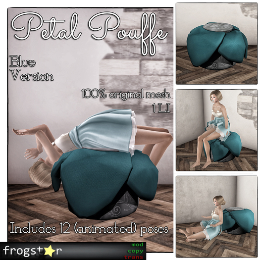Frogstar - Petal Pouffe (Blue)