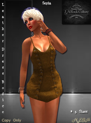 Leather Dress Sepia