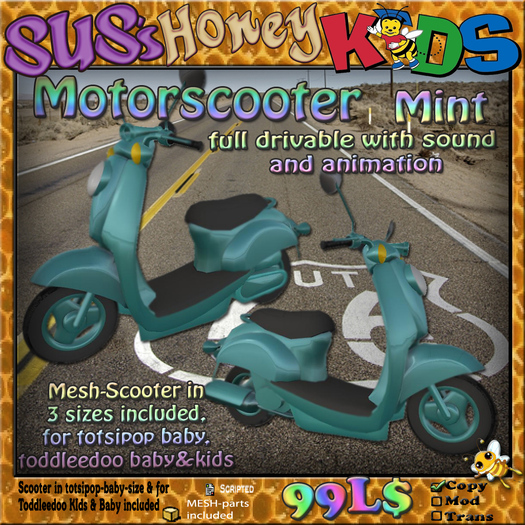 SUS HoneyKids Motorscooter mint