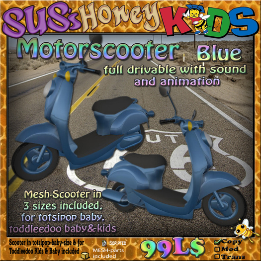 SUS HoneyKids Motorscooter blue