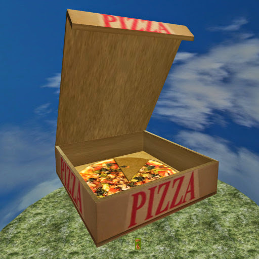 Pizza Box & Pizza (3 prims)