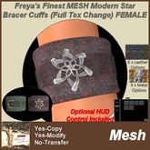 Freya's Finest MESH Modern Star Pair of Bracer Cuffs FEMALE