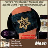 Freya's Finest MESH Modern Star Pair of Bracer Cuffs MALE