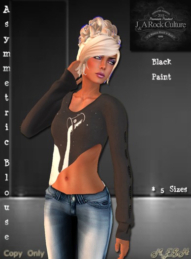 Blouse Black Paint