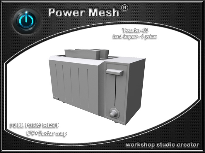 - { POWER MESH } - Full Perm Toaster-01