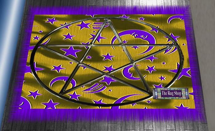 Wizards Silks 1 black & silver Rug