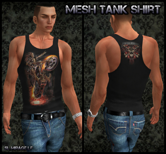 HELL RIDER Mesh Mens T-shirt Tank