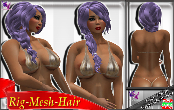~Jas~ Tilla Violet Rigged Mesh Hair BOX