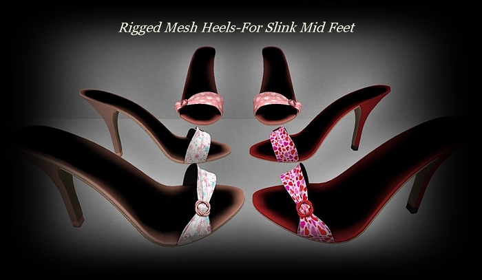 Rigged Mesh Heels-For Slink Mid Feet -3