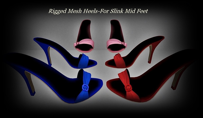 Rigged Mesh Heels-For Slink Mid Feet -5