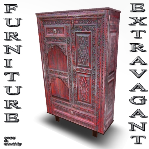 * GuTi oriental furniture Kabul Art china cabinet pink