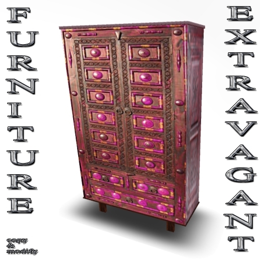 * GuTi oriental furniture Kabul Art cabinet pink