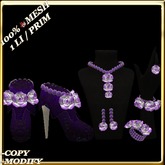 LW_ 3 Roses Jewelry Set with Boots w Resizer - Purple 2