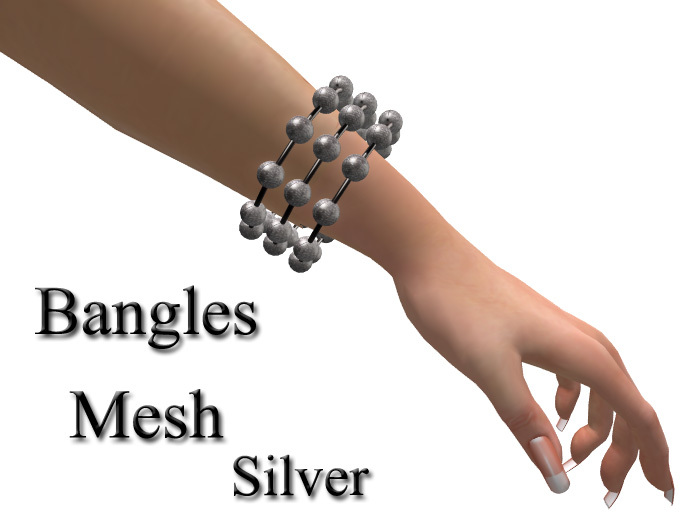 Mesh Bangles Tris Silver