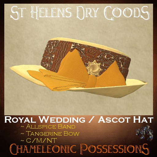@LC@ Victorian Royal Wedding or Ascot Hat - Lavender/Mustard