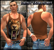 Sabertooth Tiger Mesh Mens T-shirt Tank