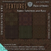 [bFTR001] 6 512px Densely Woven Ornate Tapestry and Carpet Fabric Pattern Textures by E&D ENGINEERING