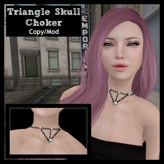 Triangle Skull Choker