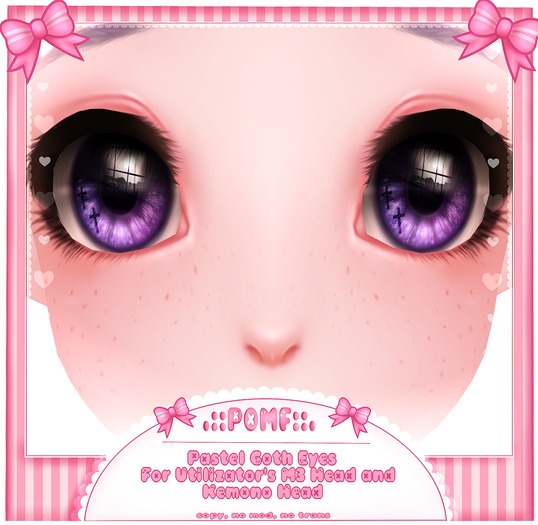 .:: POMF ::. M3 Head/Kemono Head - Pastel Goth Eyes (READ DESCRIPTION)