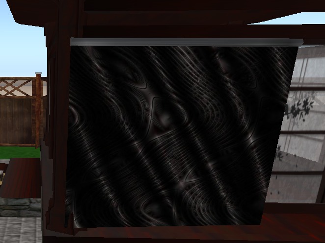 black drapes
