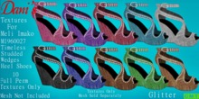 *Dani's* MI960027 Timeless Studded Wedges Heel Shoes Glitter