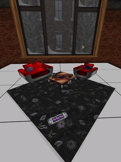 Grungy non border rugs, Black Dahlia 11