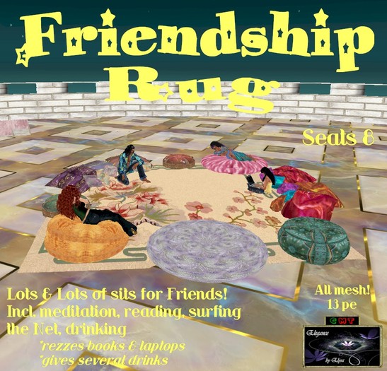 *EbE* Friendship Rug (cheerful floral) (bag)