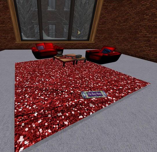 Glitter non border rugs, Silver