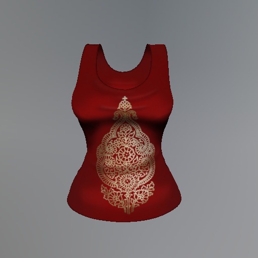 Red India Mesh Tank Top box