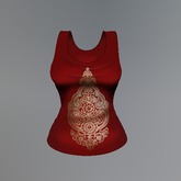 Red India Mesh Tank Top