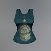 Teal India Mesh Tank Top