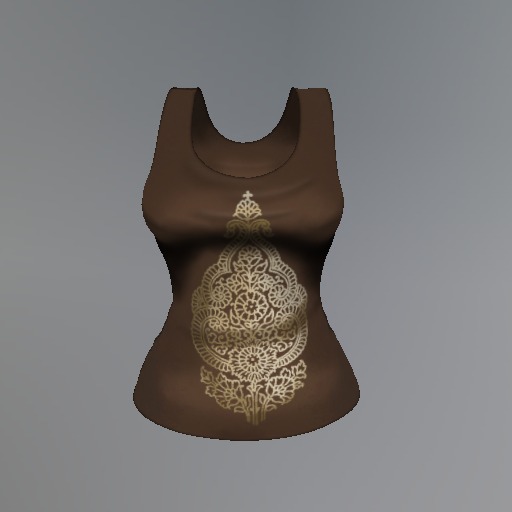 Brown India Mesh Tank Top box