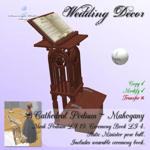 Podium with ceremony book [Bleached] (Boxed)