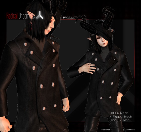 .:RD:. DEMO Envy Buttoned Peacoat Rigged BOXED
