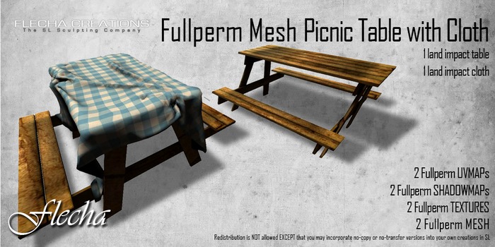 FLECHA mesh picnic table fullperm