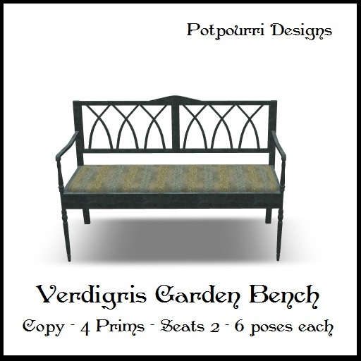 Verdigris Garden Bench
