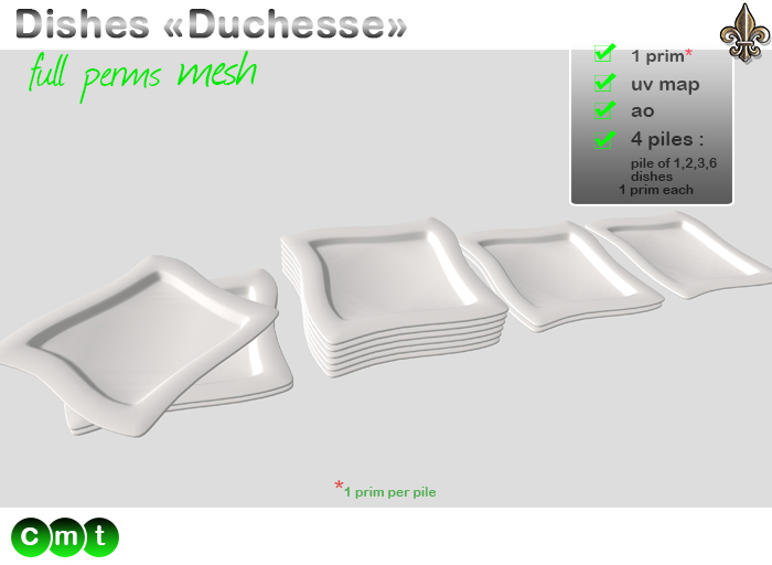 -----LS Inc. Full Perms Dishes "Duchesse"----- 