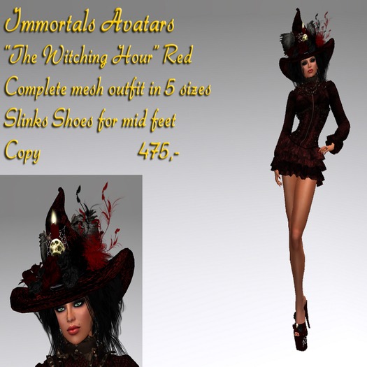 IMMORTALS "THE WITCHING HOUR" OUTFIT BLACK