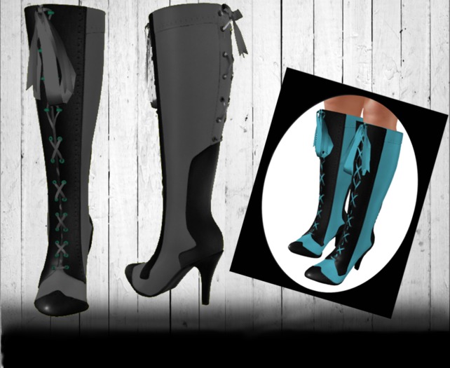 ~*Moolala*~Bicolor High Heel Boot - Gray