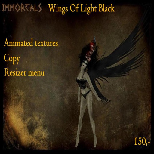 IMMORTALS WINGS OF LIGHT BLACK