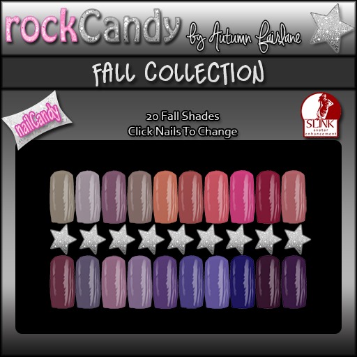 *rockCandy - nailCandy - Fall Collection **SLink Avatar Enhancement HUD**