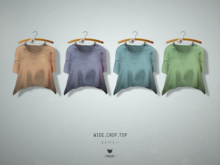 -Pixicat- Wide Crop Top (Pastel)