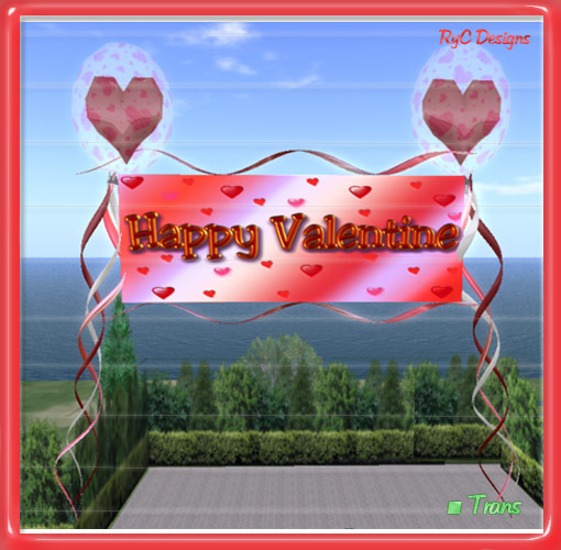 Happy valentine banner 