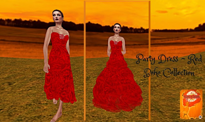 Boho Collection: Party Dress - RED (PKG)