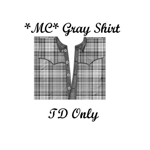 *MC* PLAID GRAY SHIRT HUD