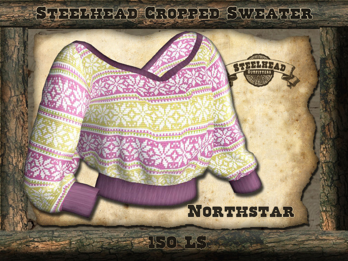 Steelhead Cropped Mesh Sweater
