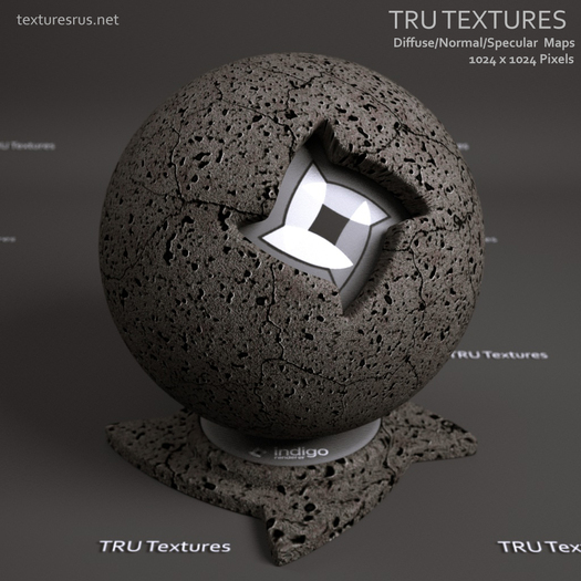 Seamless Cracked Surface Concrete Texture Materials  - Diffuse Normal Specular 