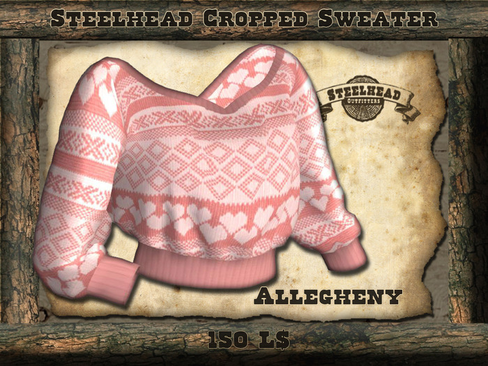 Steelhead Cropped Mesh Sweater "Allegheny"