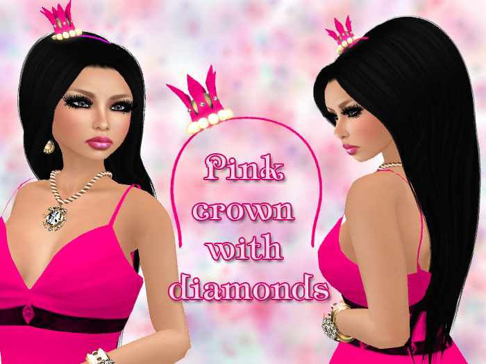 Pink crown with diamonds
